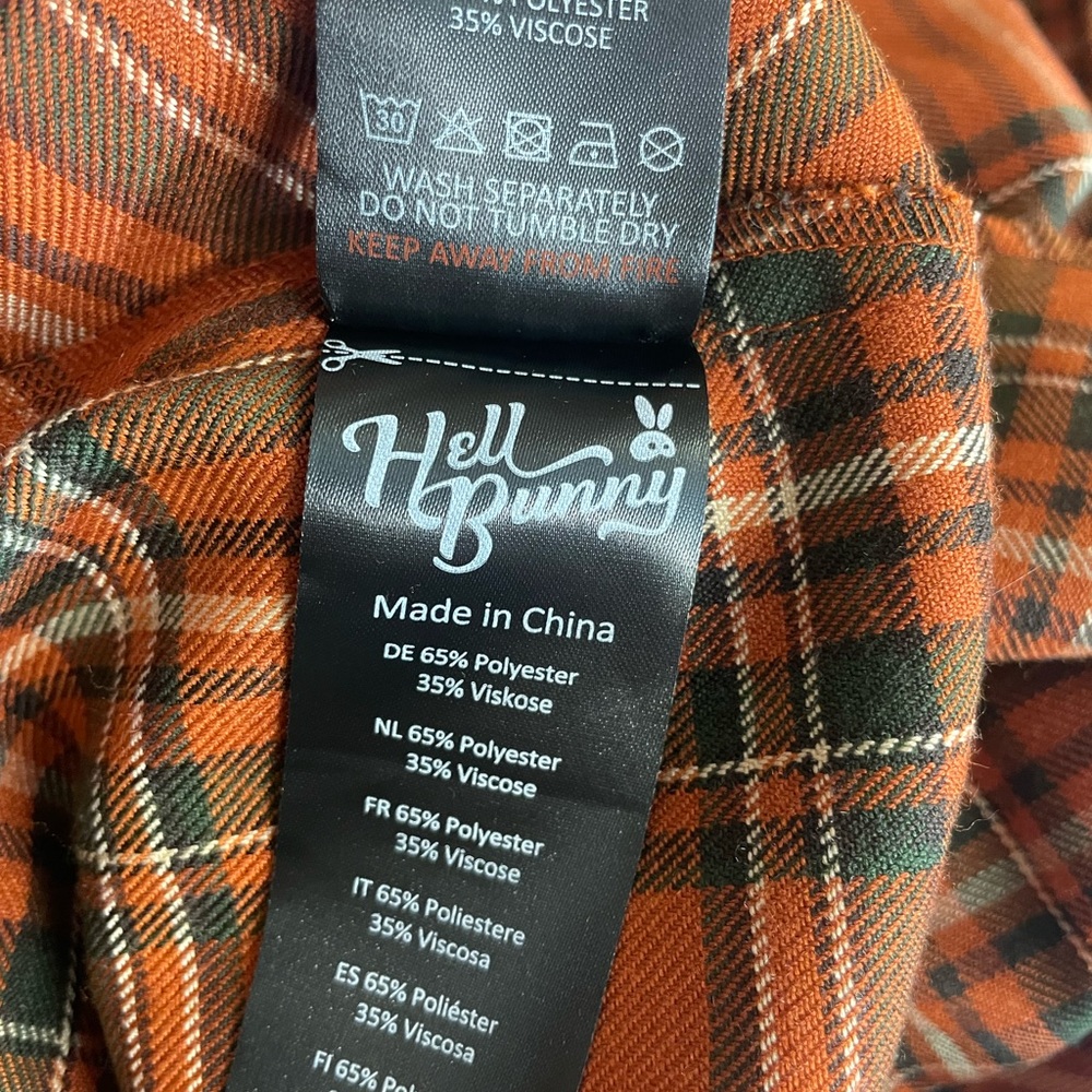 EUC Hell Bunny Tawny Tartan Skirt - Picture 8 of 8